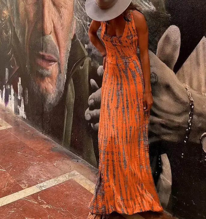 Benilda -Sexy sleeveless bohemian fashion with open back
