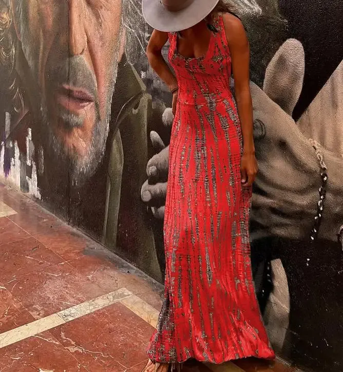 Benilda -Sexy sleeveless bohemian fashion with open back