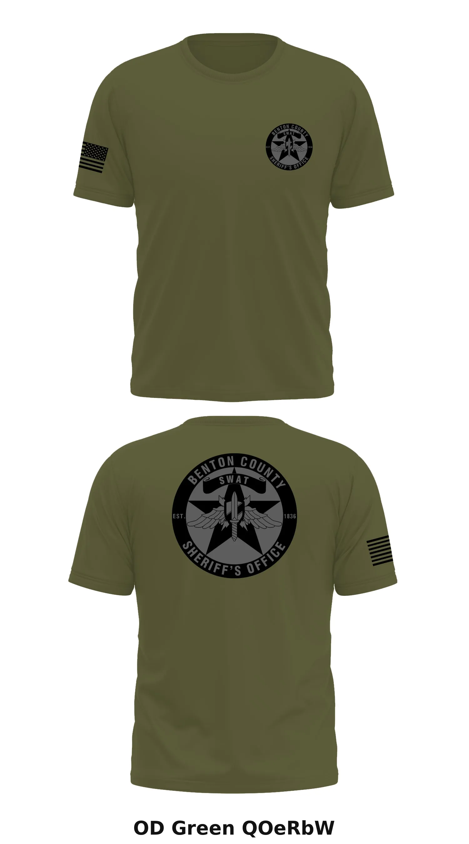 Benton County Sheriff’s SWAT Store 1 Core Men's SS Performance Tee - QOeRbW