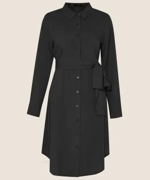 Black Button Down Long Sleeve Tunic