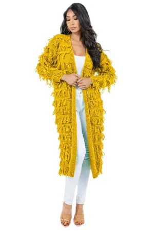 Bold Yellow, Black, and Grey Fashion Cardigan