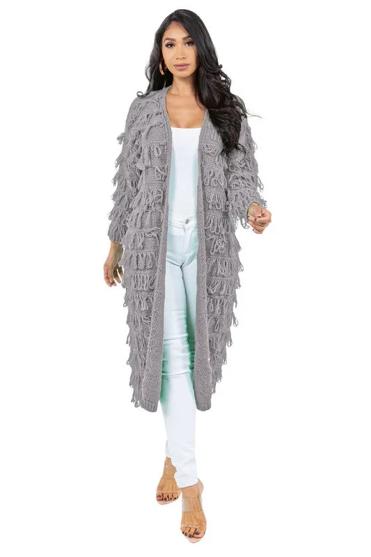 Bold Yellow, Black, and Grey Fashion Cardigan