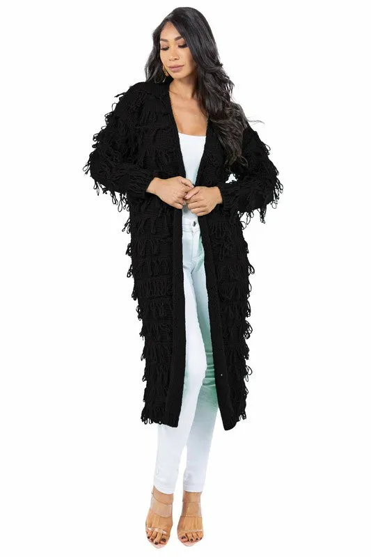 Bold Yellow, Black, and Grey Fashion Cardigan