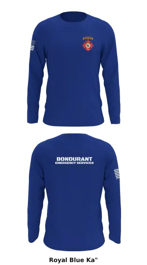 Bondurant Emergency Services Store 1 Core Men's LS Performance Tee - Ka"