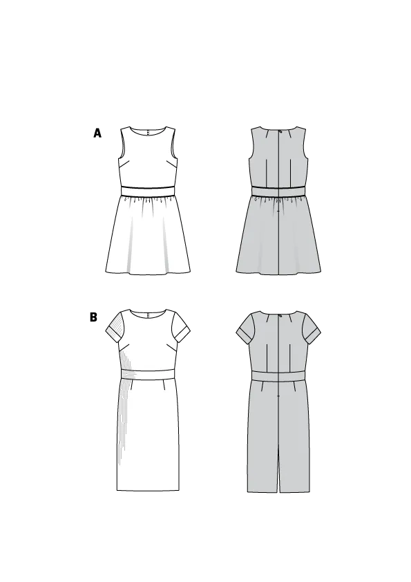 Burda Pattern 6339 Misses' dress with waistband