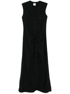 Buttoned long dress