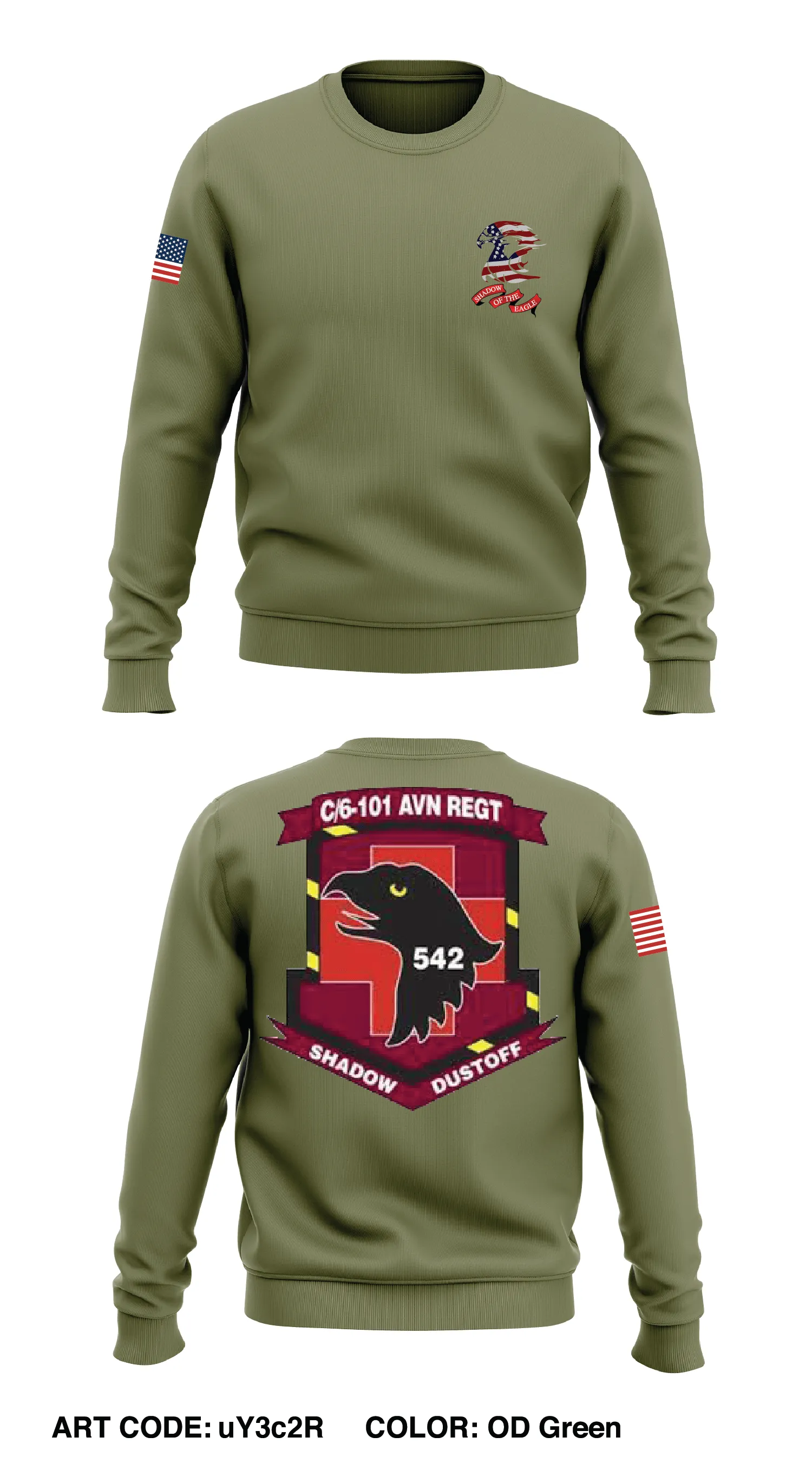 C Co, 6 BN, 101st CAB Store 1 Core Men's LS Performance Tee - uY3c2R
