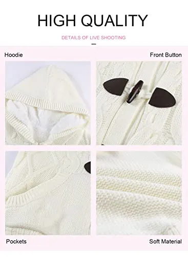 Cable Knit Hooded Cardigan
