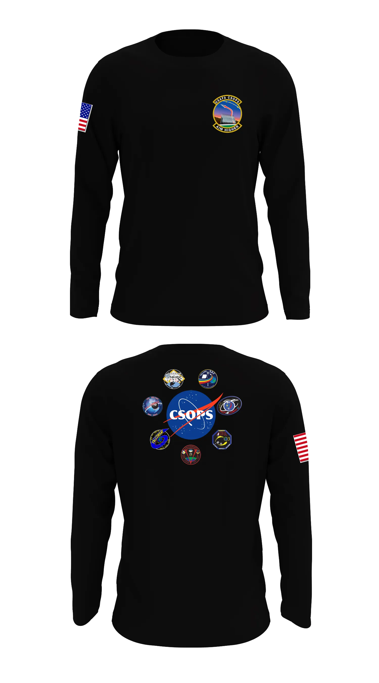 Cadet Space Operations Squadron (CSOPS) Store 1 Core Men's LS Performance Tee - 33291704447