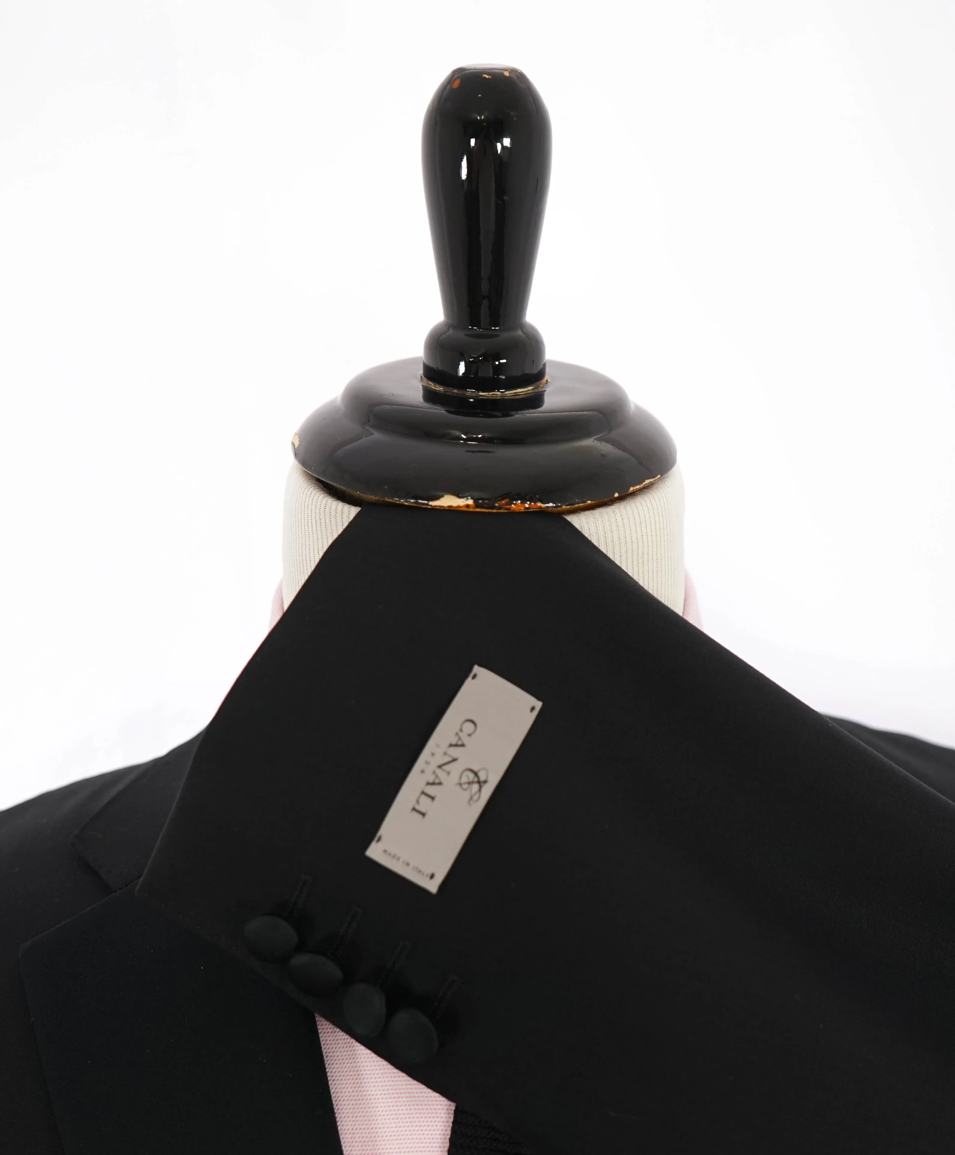 CANALI - Black *CLOSET STAPLE* Notch Lapel Tuxedo Suit - 42S