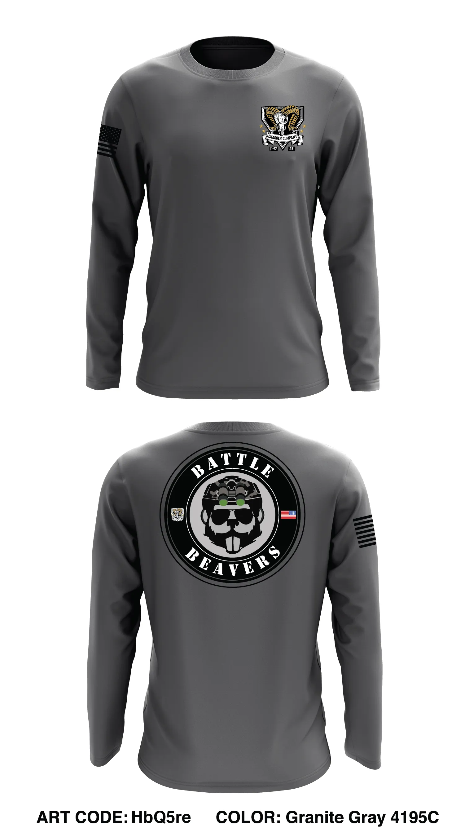 Charger Co, 1-77 AR Core Men's LS Performance Tee - HbQ5re