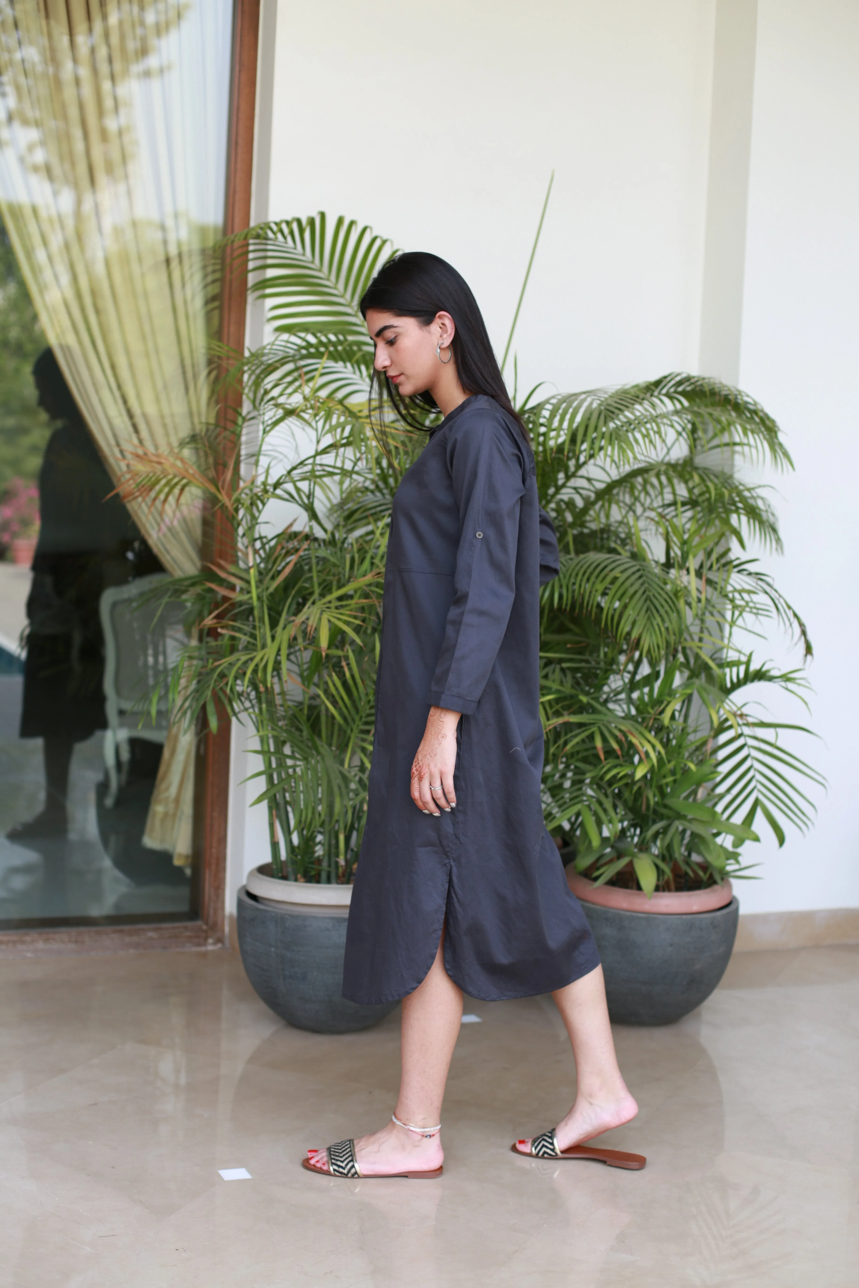 CLASSIC TUNIC-CHARCOAL