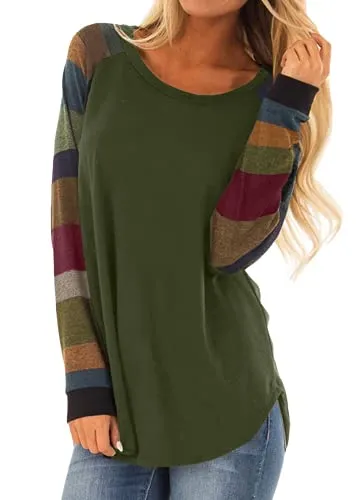 Color Block Flowy Tunic Shirt