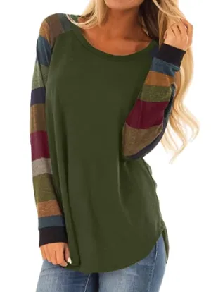 Color Block Flowy Tunic Shirt