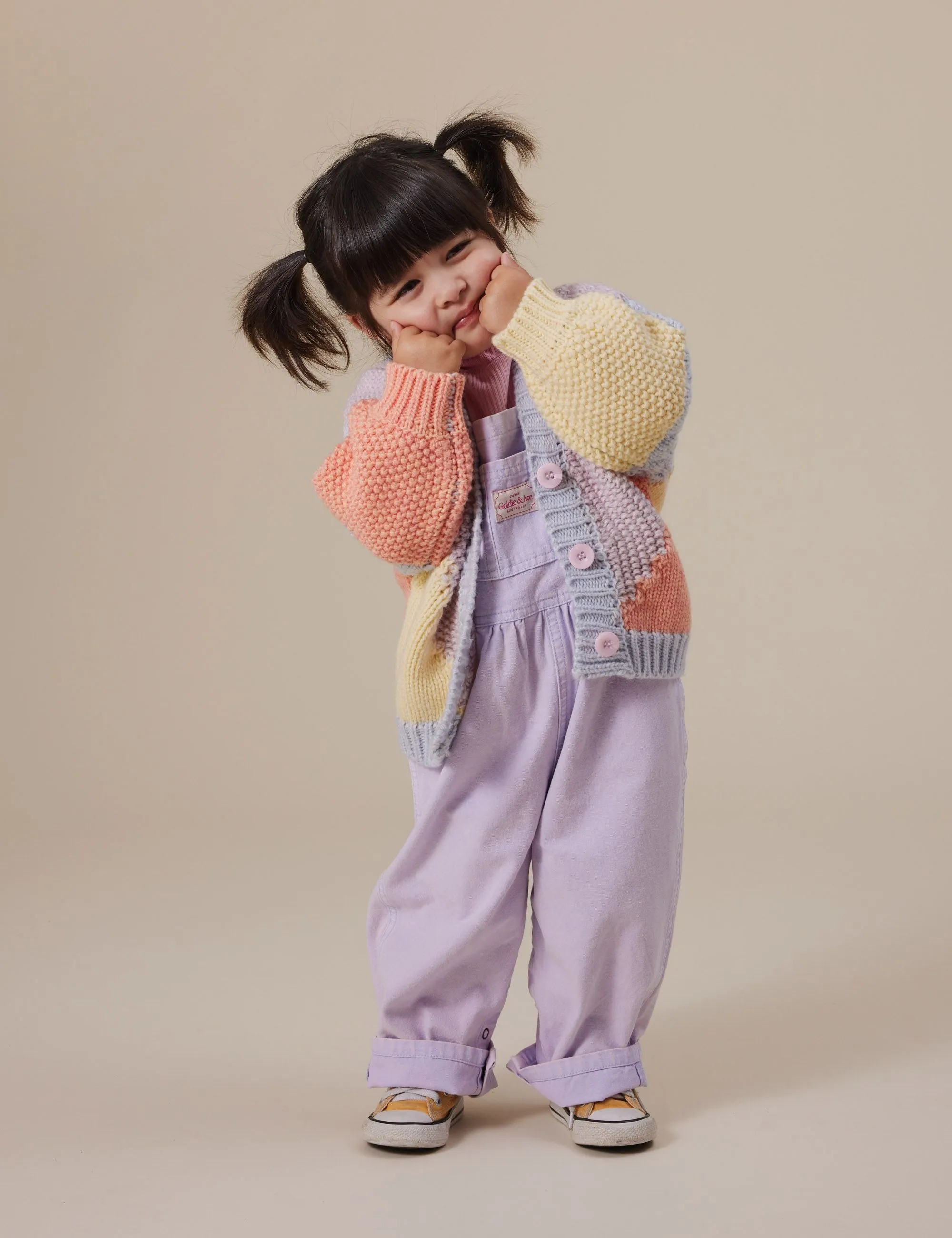 COLOUR BLOCK KNIT CARDIGAN | Goldie   Ace