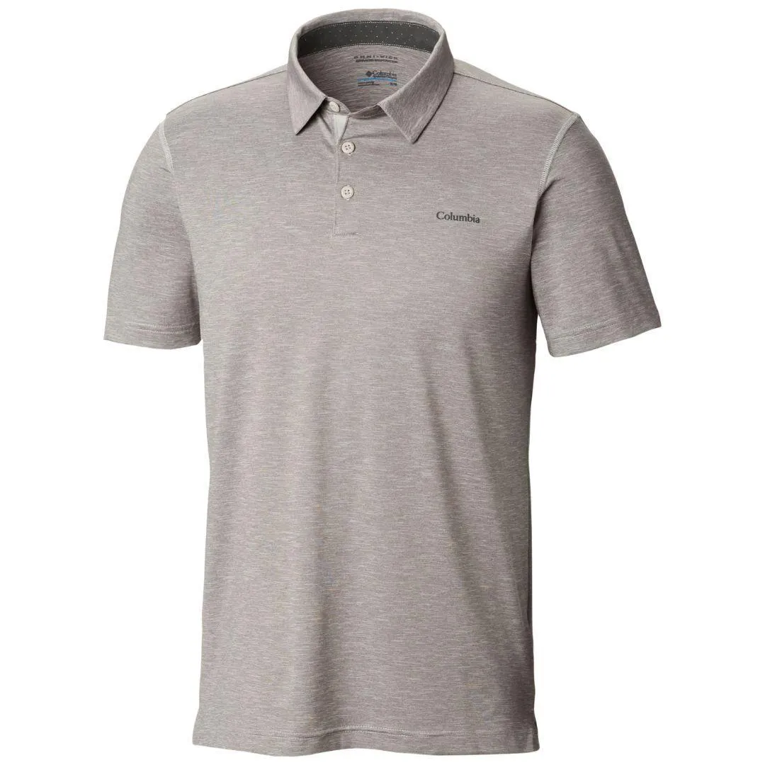 Columbia Men Grey Tech Trail Polo T-Shirt