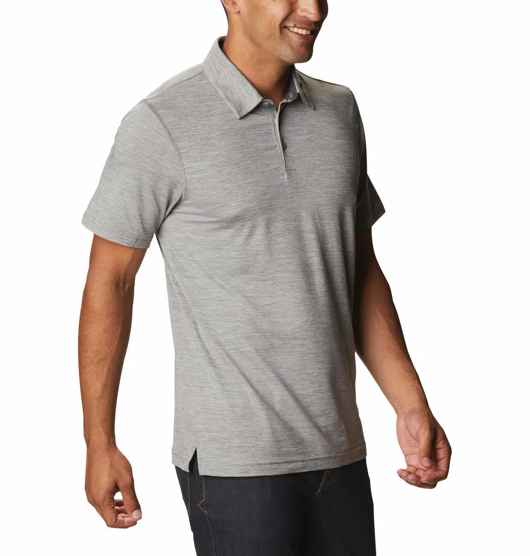 Columbia Men Grey Tech Trail Polo T-Shirt