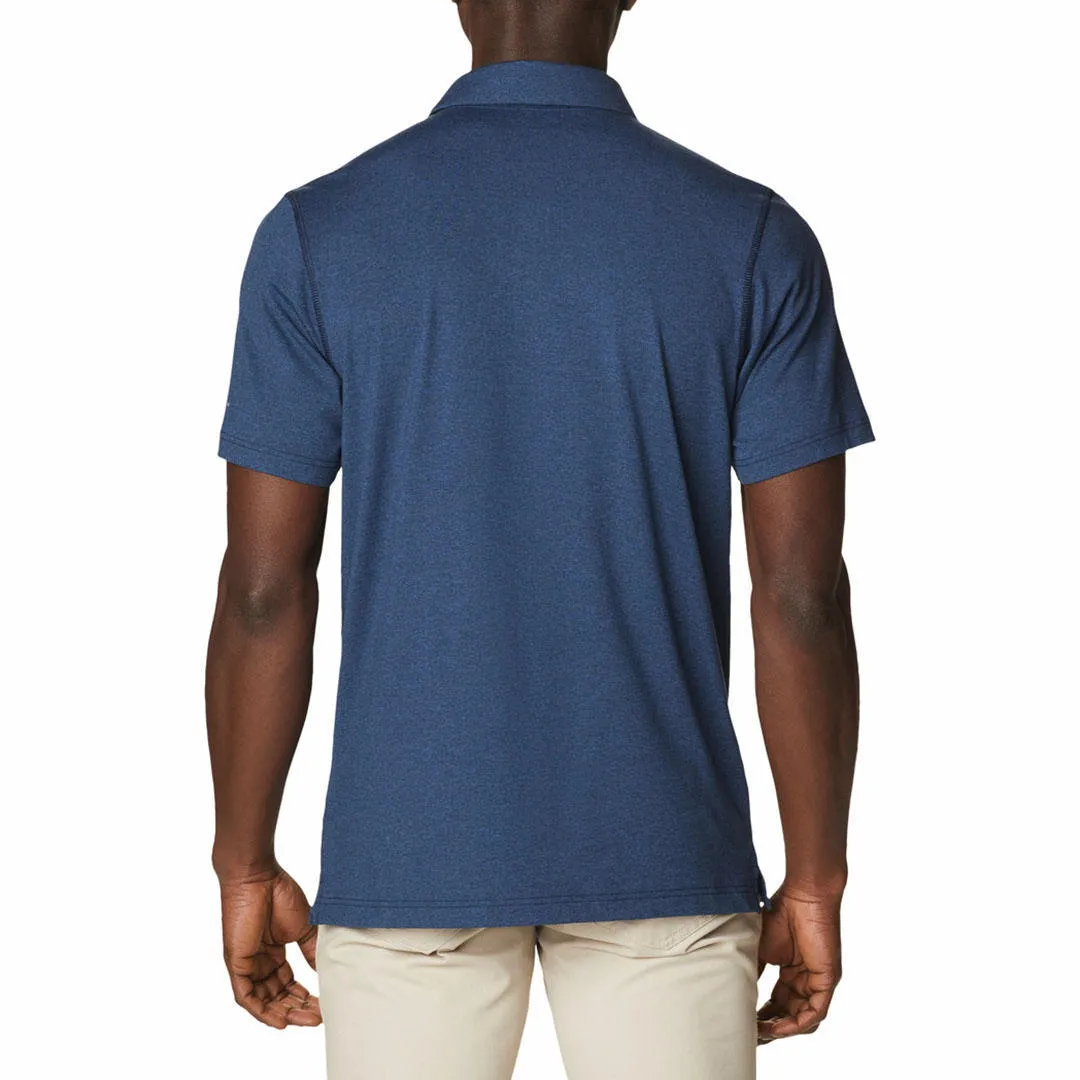 Columbia Men Navy Blue Tech Trail Polo T-Shirt