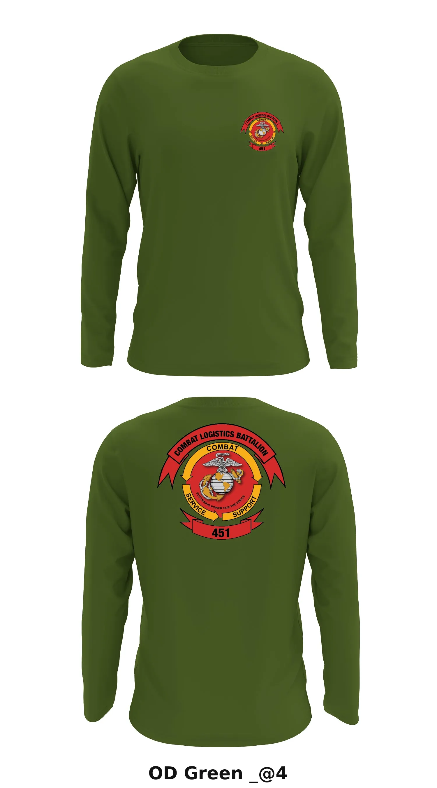 Combat Logistics Battalion 451 Store 1 Core Men's LS Performance Tee - _@4