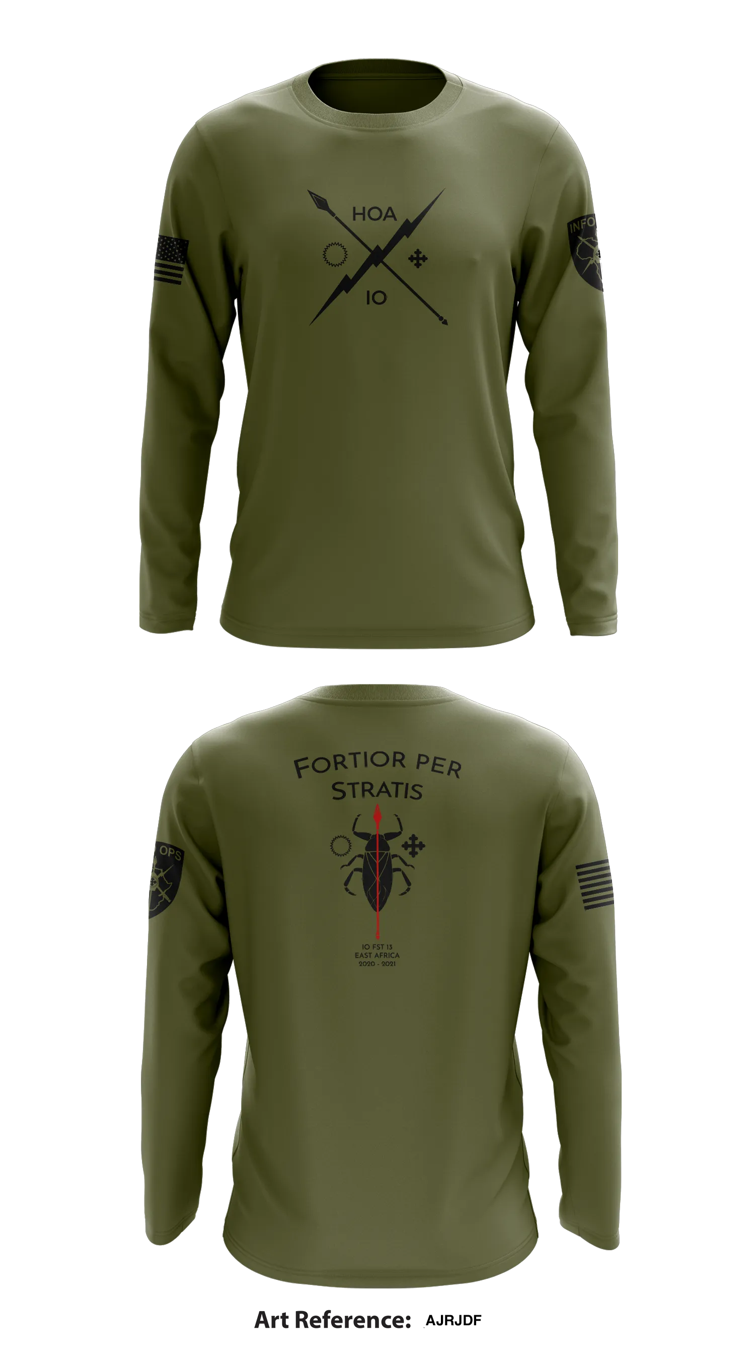 Combined Joint Task Force Horn of Africa Information Operations Cell Store 1 Core Men's LS Performance Tee - ajrJDF