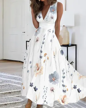 Conch - Printed sleeveless dress