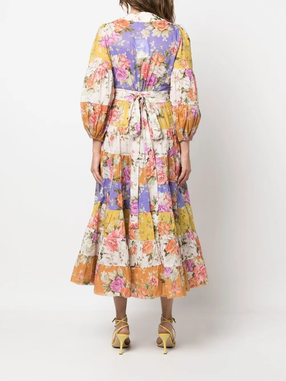 Cotton wrap midi dress