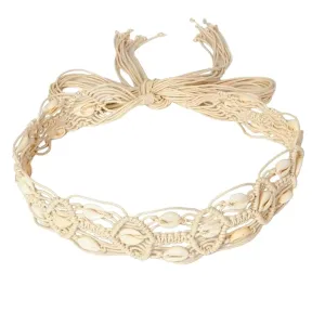 Cowrie Shell Macrame Waist Belt