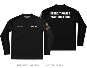 CUSTOM Detroit police narcotics Core Men's LS Performance Tee - MkZTXK