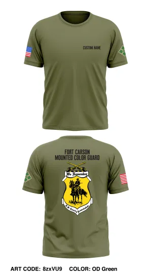 CUSTOM Fort Carson Mounted Color Guard Store 1 Core Men's SS Performance Tee - 8zxVU9