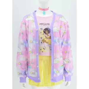 Cute Shooting Star Cardigan Sweater for Y2K Style Lovers