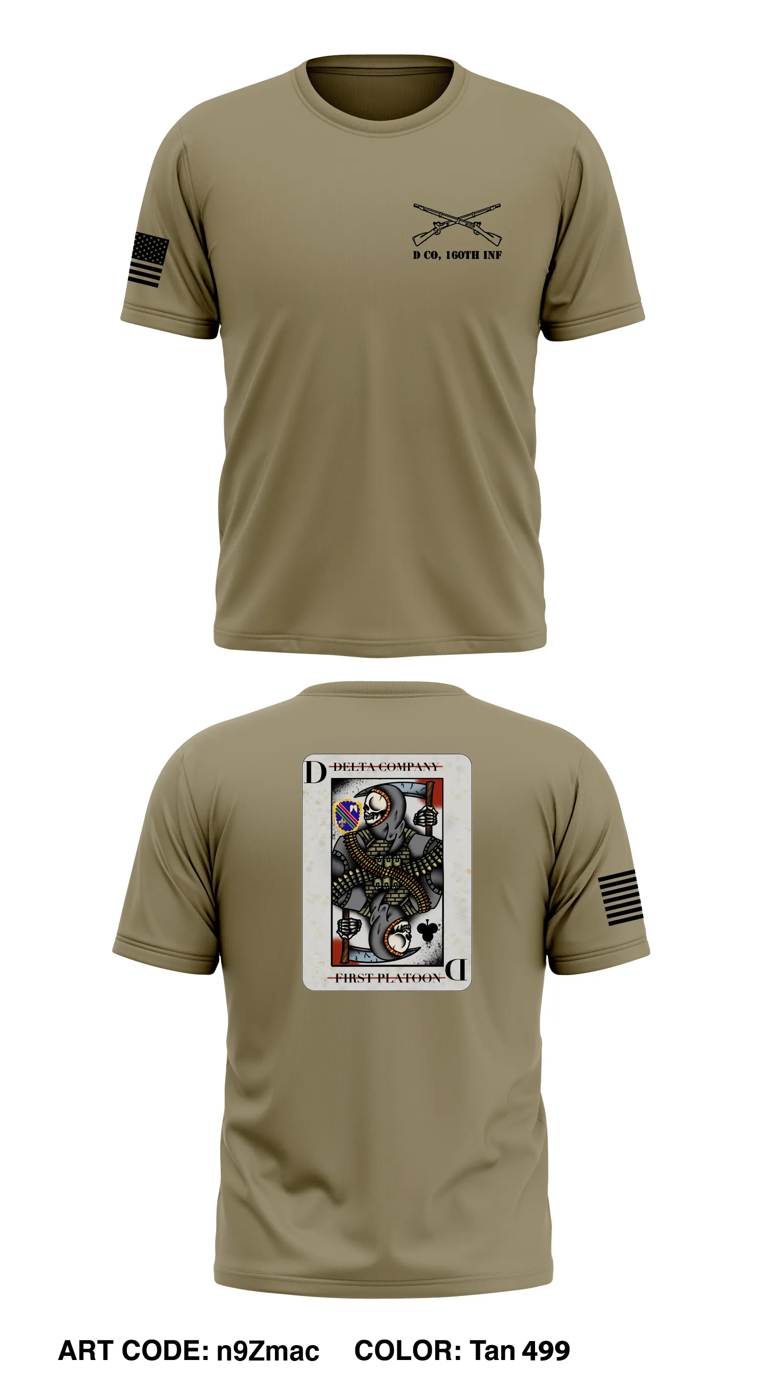 D Co, 160th Inf  Store 1 Core Men's SS Performance Tee - n9Zmac
