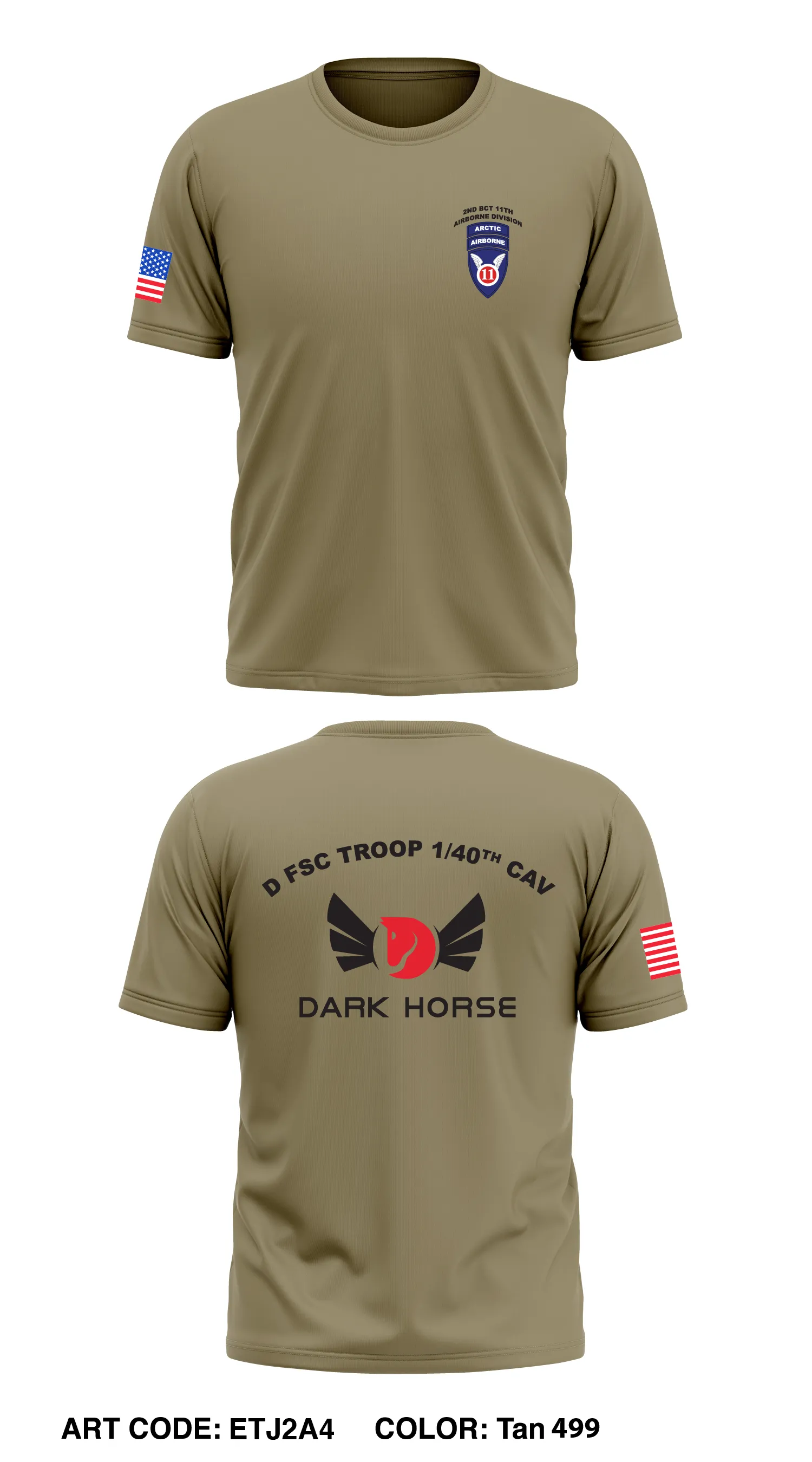 D FSC TROOP 1/40th CAV Core Men's SS Performance Tee - ETJ2A4
