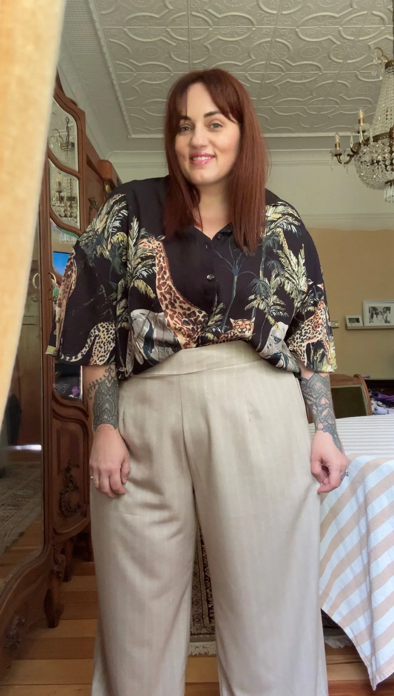 Dawn Beige Wide Leg Pants