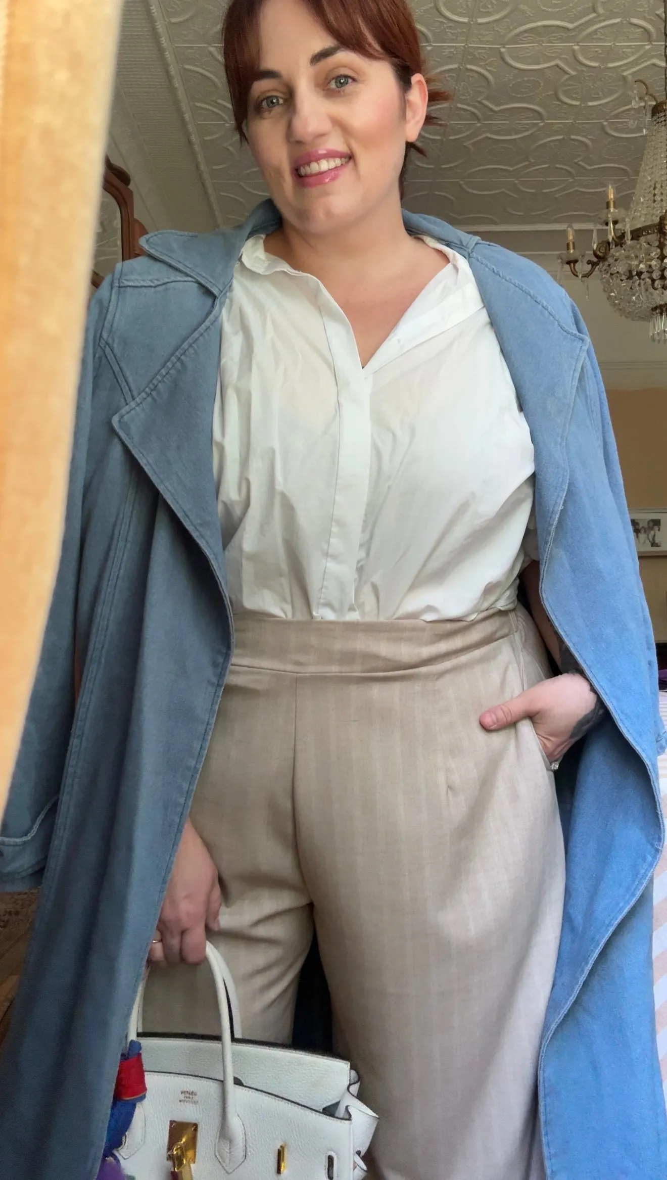 Dawn Beige Wide Leg Pants