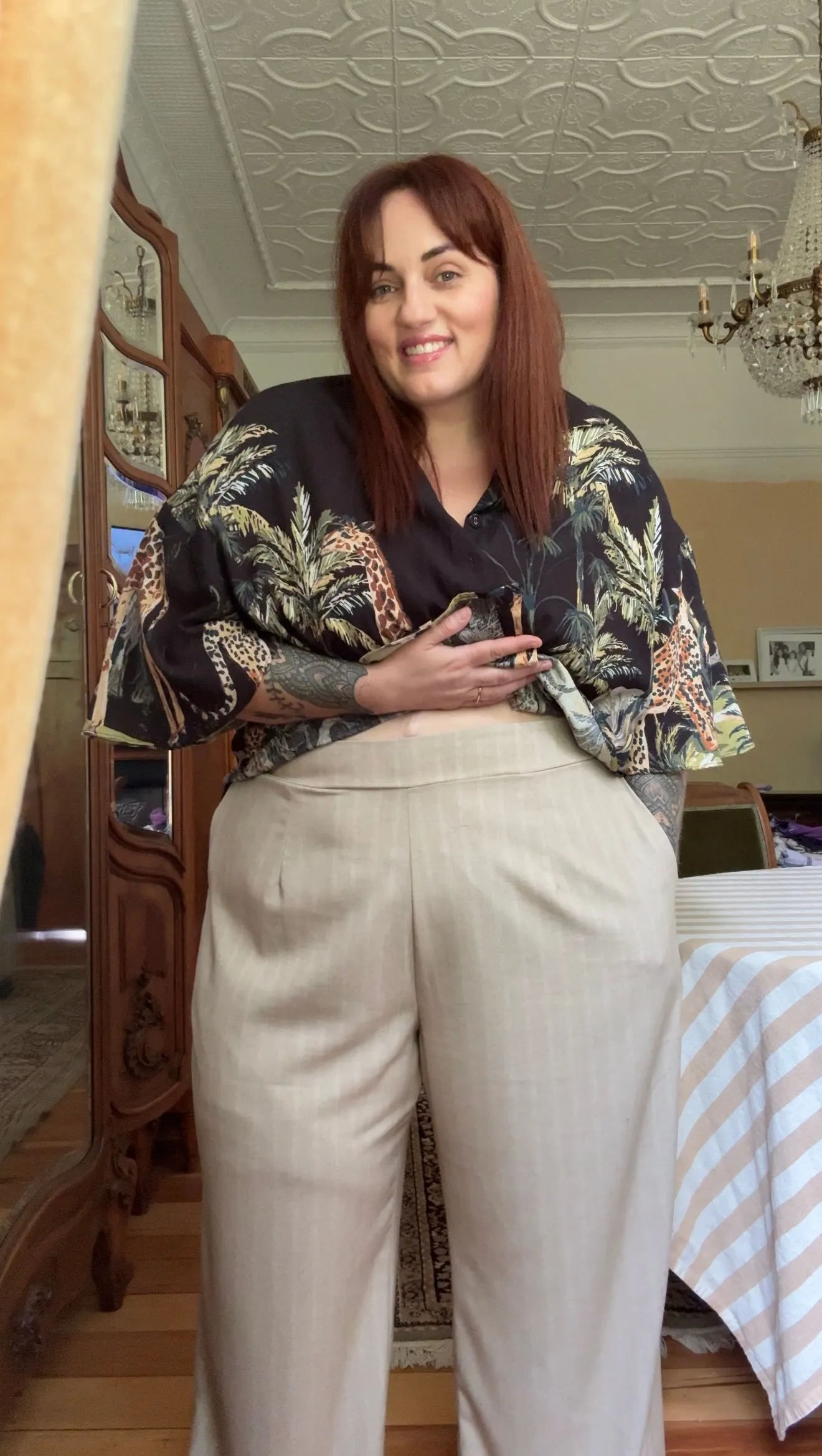 Dawn Beige Wide Leg Pants