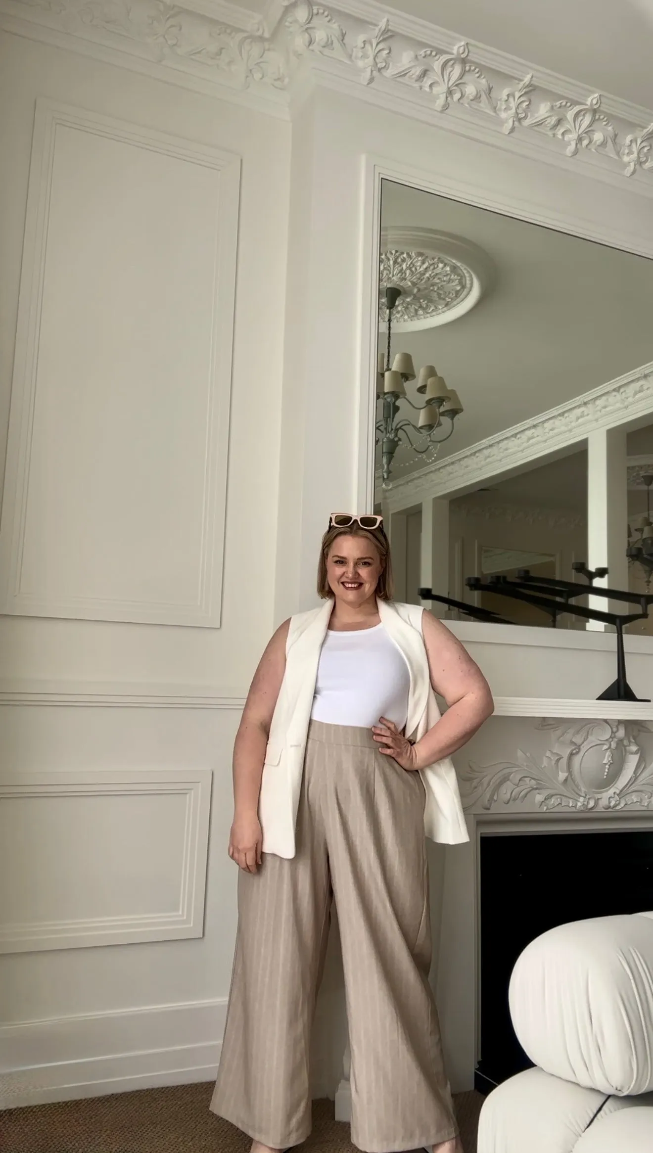 Dawn Beige Wide Leg Pants