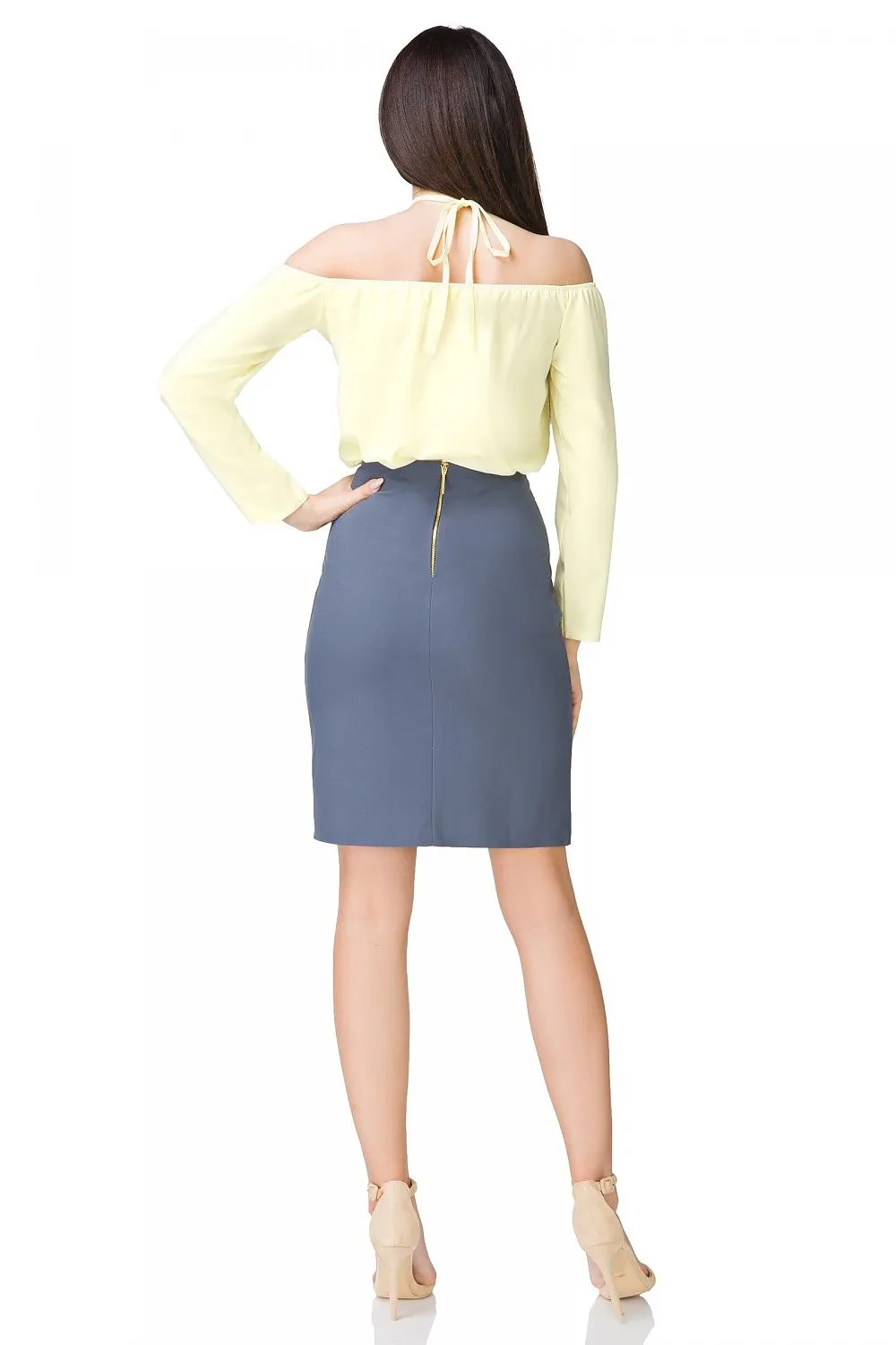 Delicate Neck Tie Blouse Elegance