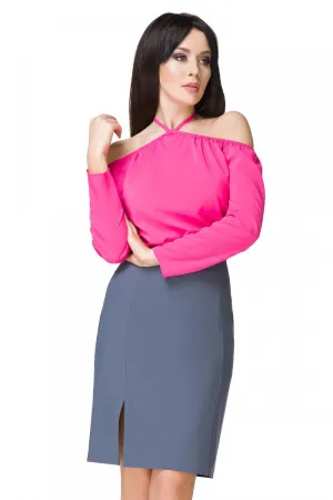 Delicate Neck Tie Blouse Elegance