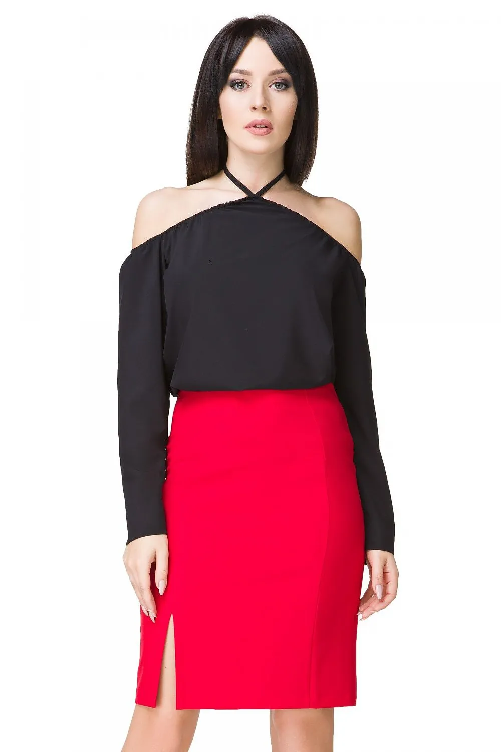 Delicate Neck Tie Blouse Elegance