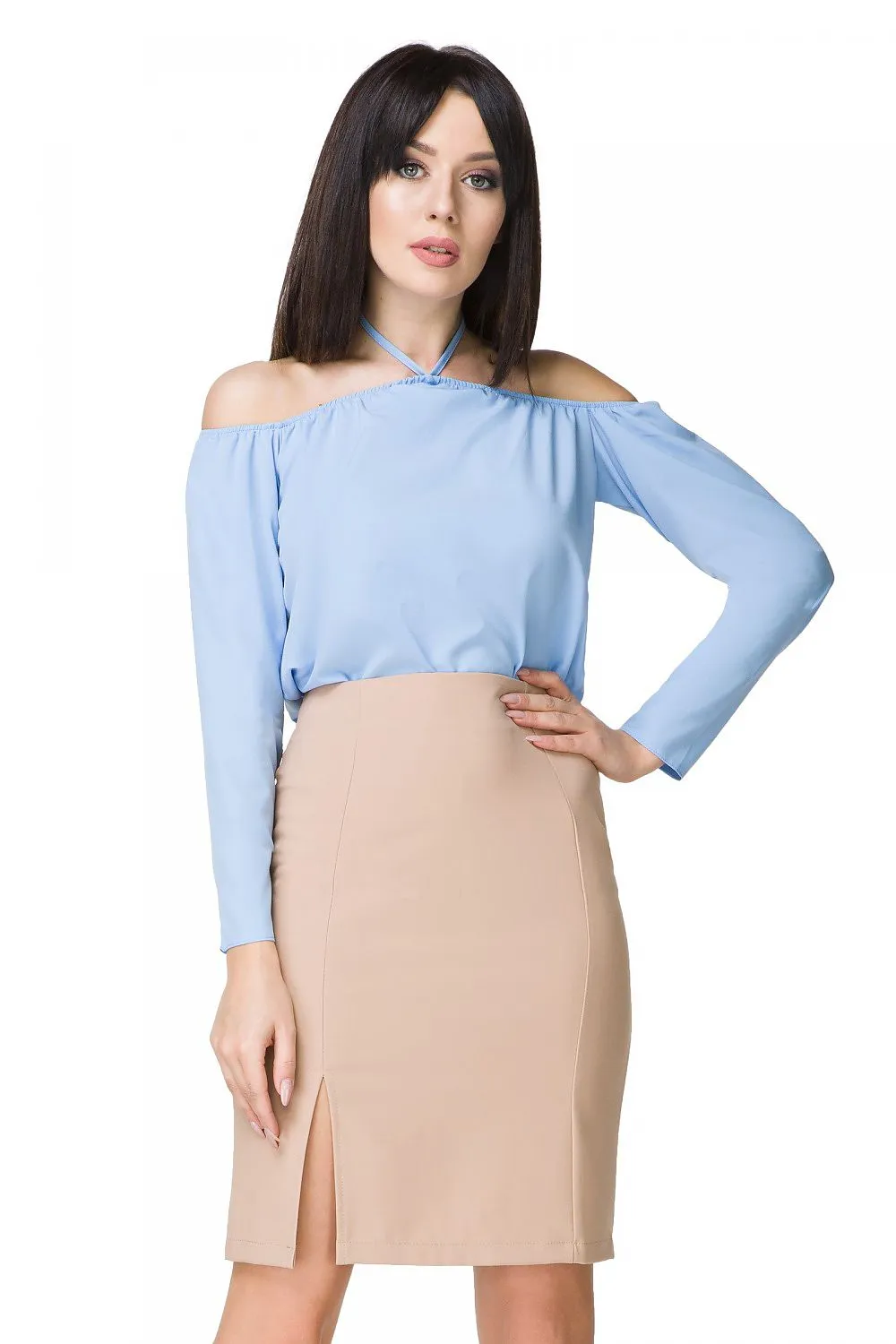 Delicate Neck Tie Blouse Elegance