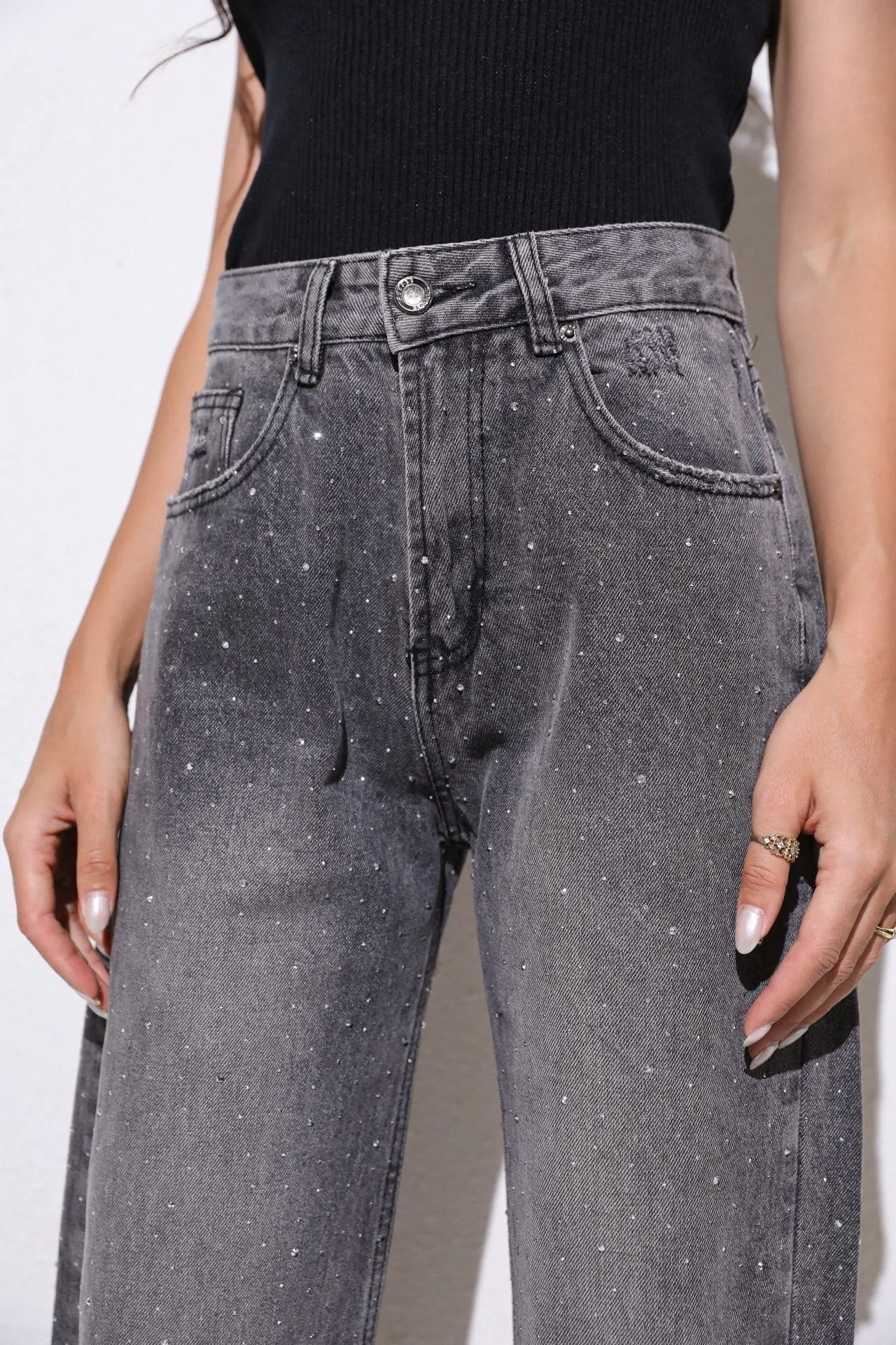 Destroyed Stone Jeans ( No Stretch )