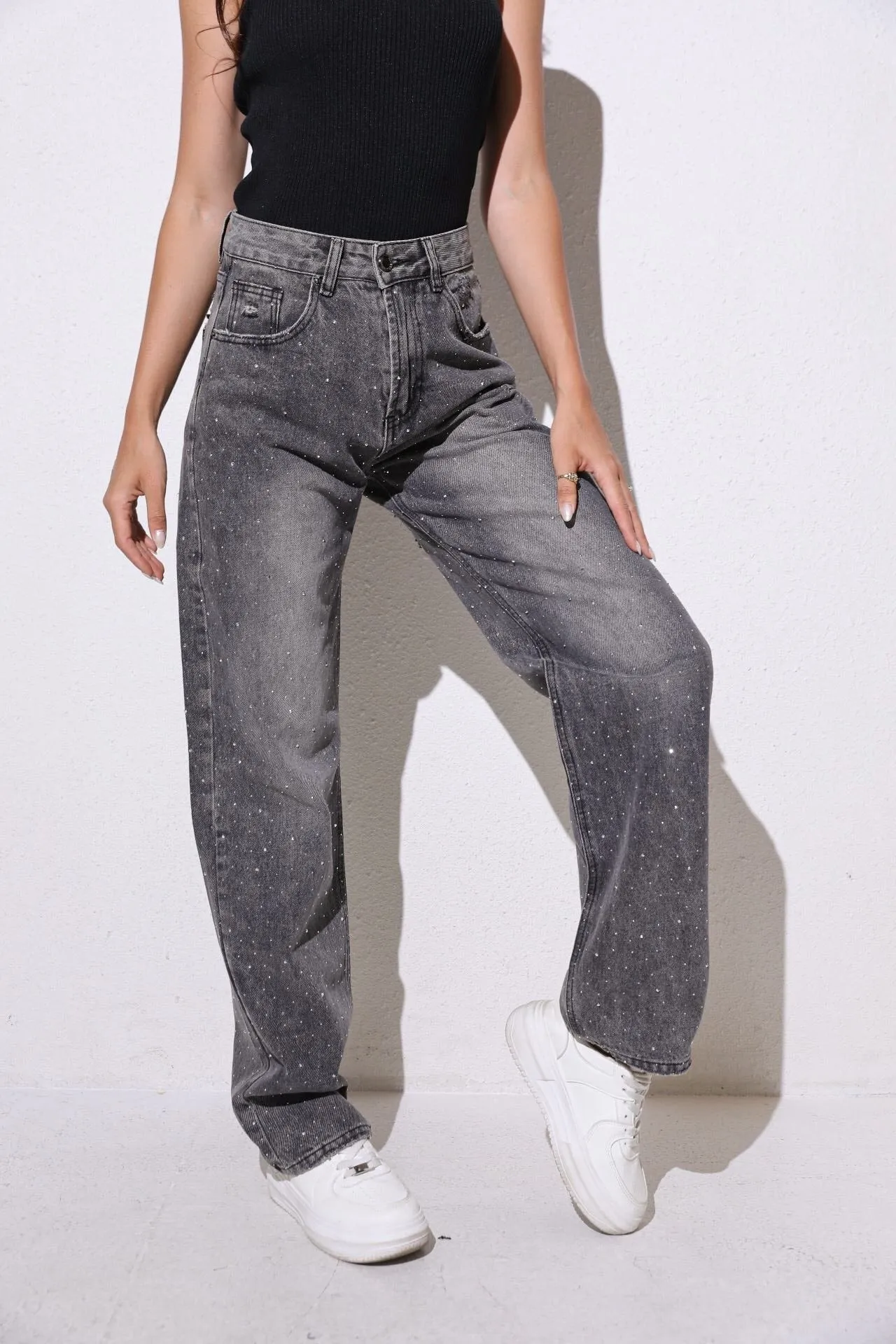 Destroyed Stone Jeans ( No Stretch )