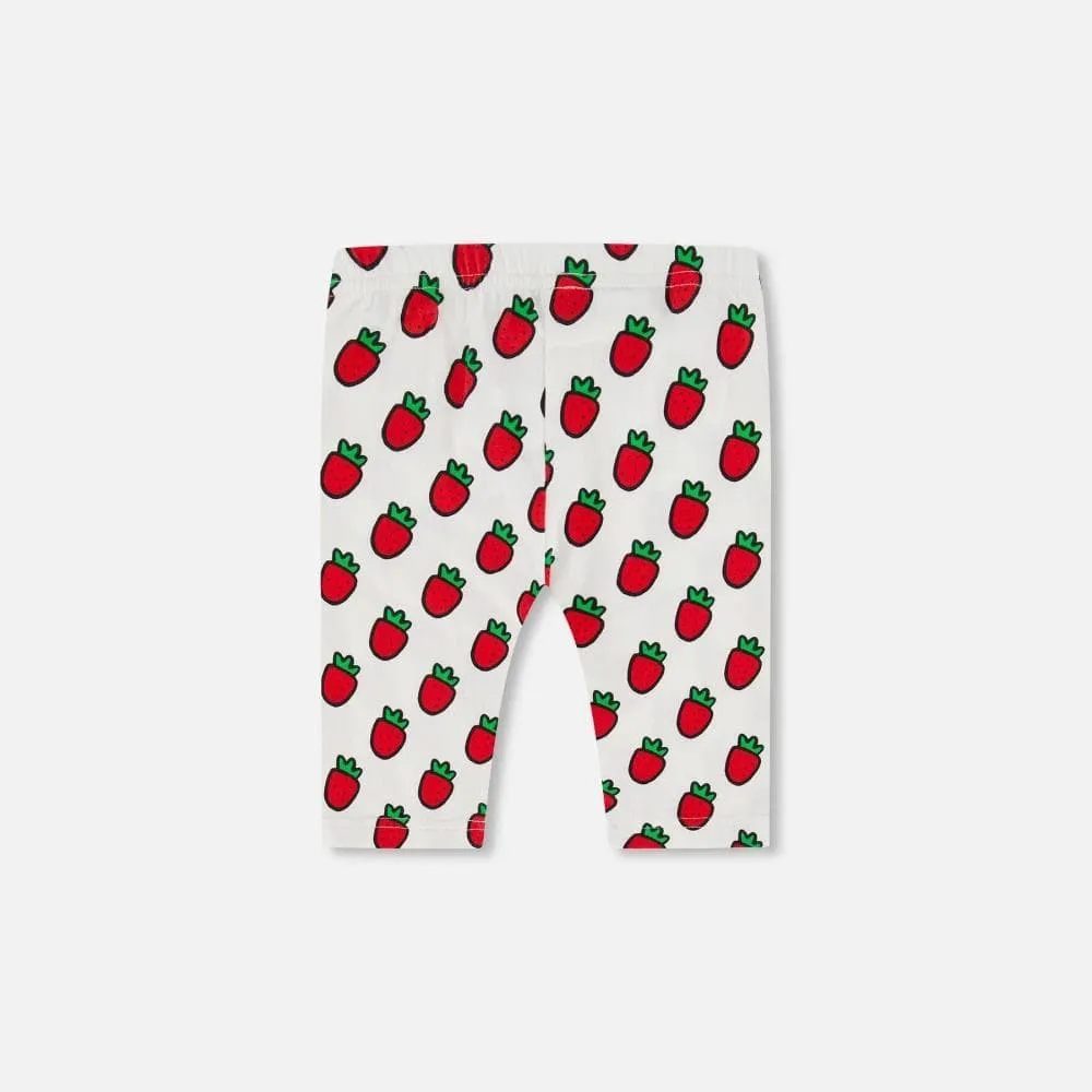 Deux Par Deux Organic Jersey Leggings - Pop Strawberry
