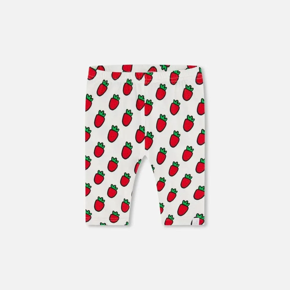 Deux Par Deux Organic Jersey Leggings - Pop Strawberry