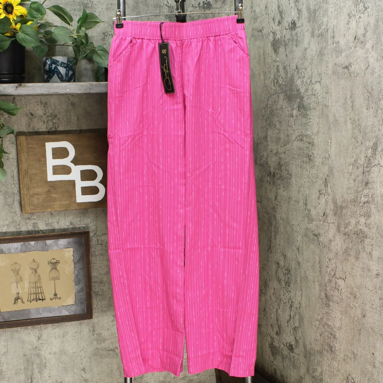 DG2 by Diane Gilman Women's Tall Elastic Waist Wide Leg Pants