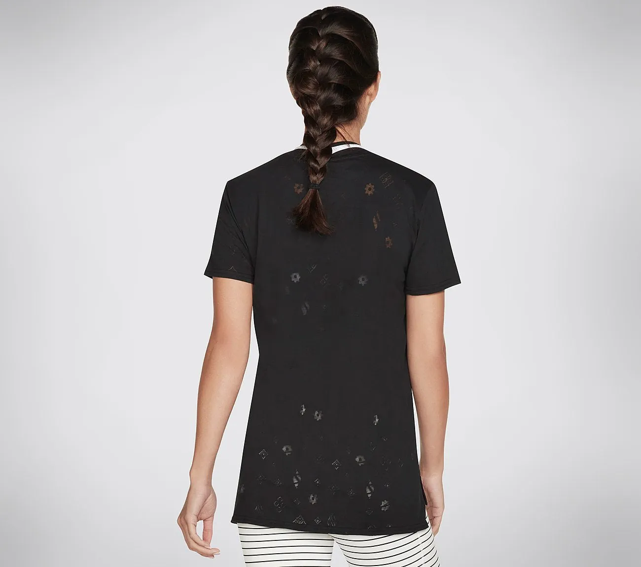 DIAMOND STATUS BURNOUT TUNIC (W1TS344A-BLK)
