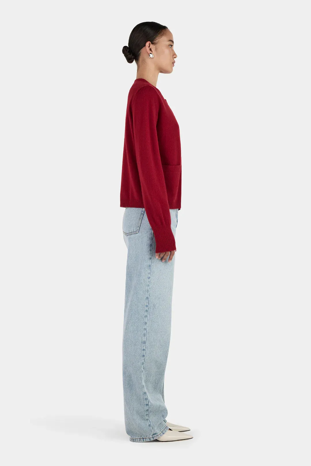 Dolly Cashmere Cardigan - Red Dahlia