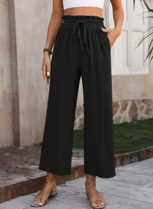 Drawstring Wide Leg Pants