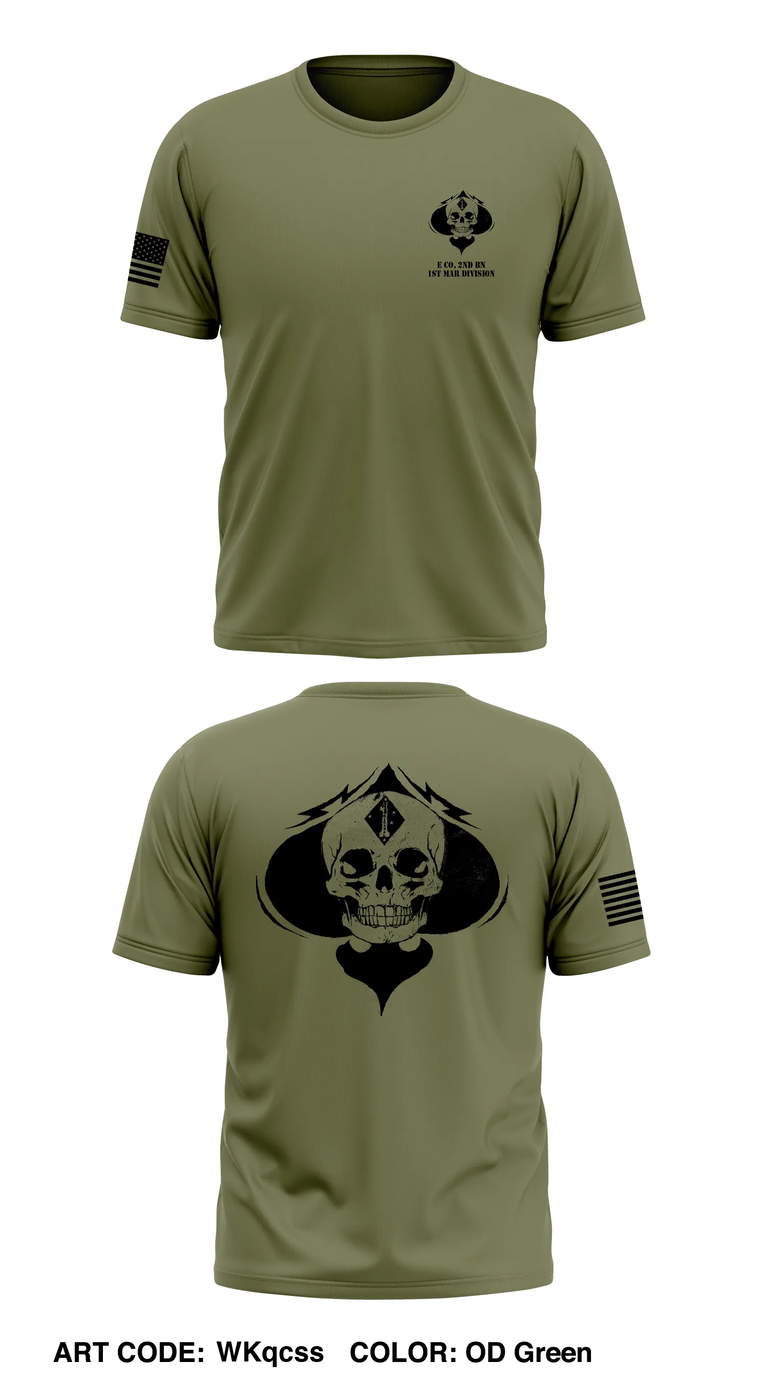 E Co, 2ND BN, 1ST MAR DIVISION  Store 1 Core Men's SS Performance Tee - WKqcss