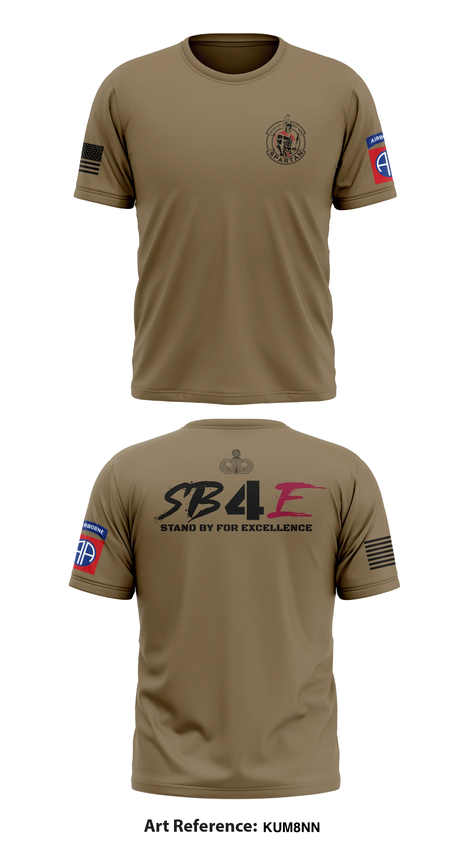 Echo Company “Spartans”, 307th AEB Store 1 Core Men's SS Performance Tee - kum8Nn